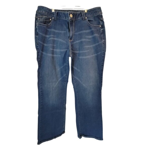 Women's Plus Lane Bryant Jeans Tall 22T Slim Boot Genius Fit - Picture 1 of 2